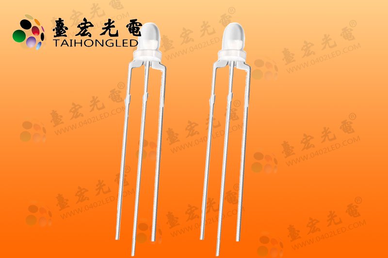f3直插蓝绿双色led灯珠,3mm透明蓝绿双色指示灯共阴共阳3mm透明蓝绿双色指示灯共阴共阳